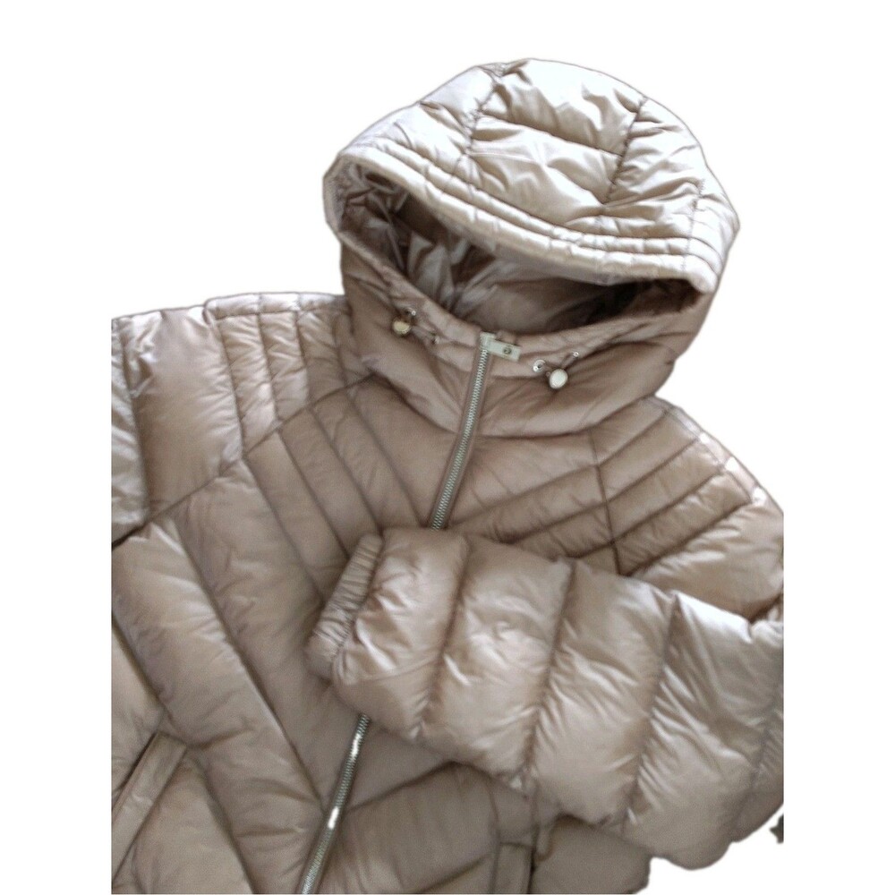 Michael Kors Packable Down Jacket Women’s S Beige Goose Down Filled Lightweight